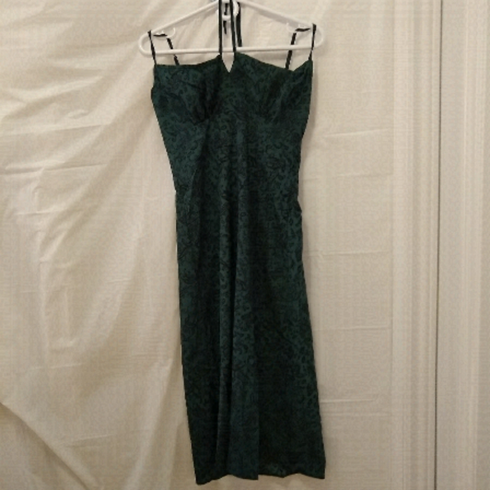SHEIN Women Summer Green Parcel Sleeveless Midi Dress, size M NWOT